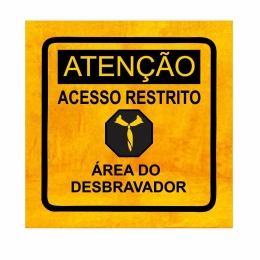 QUADRINHO ATENÇÃO ACESSO RESTRITO